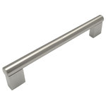 Door Corner - Modern Satin Nickel Cabinet Bar Pull, 6-5/16" Hole-Centers - Color/Finish: Satin Nickel