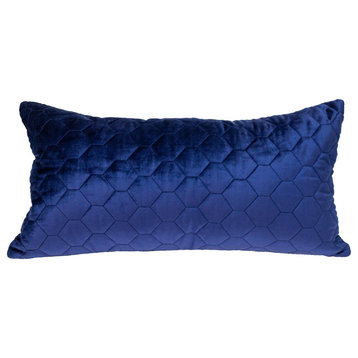 Parkland Collection Bazyli Transitional Blue Throw Pillow PILL21374P