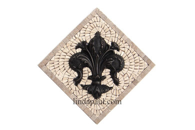 Fleur de Lis kitchen Backsplash Decorative Tile Medallion