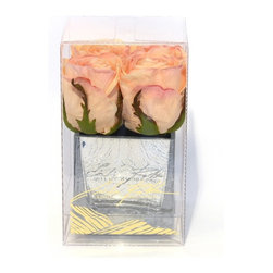Peach Rose Glass Square - Products
