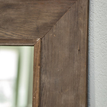 Reclaimed Wood Barn Door and Mirror