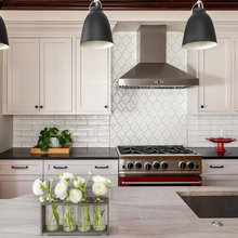 kitchen tile behind cooktop