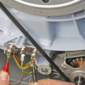 Washer repair: Checking the heating-element terminals