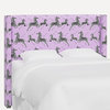 Red from Scalamandre by Cloth & Company Cal King Hudson Headboard, Zebras Lilac