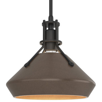 Henry with Chamfer Pendant, Black, Bronze Accents