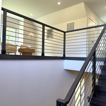 Project #137 | Maple Staircase with Stainless Steel Railing