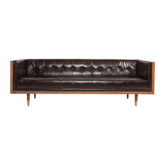 woodrow midcentury modern box distressed leather and walnut sofa vintage smoke sofas - Distressed Leather Sofa woodrow midcentury modern box distressed leather and walnut sofa vintage smoke sofas - Distressed Leather Sofa