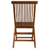 Nordic Style Outdoor Folding Teak Chair, Oiled Brown