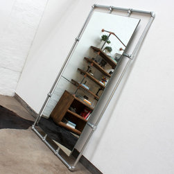 Kucera Full Length Galvanised Steel Pipe Framed Mirror - Wall Mirrors