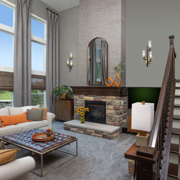 Grasscloth Fireplace Surround