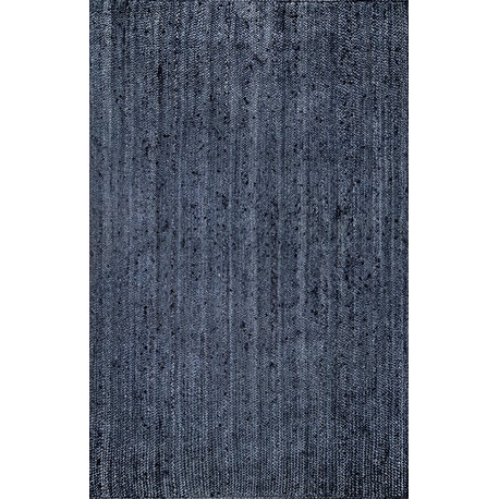 Nuloom Rigo Hand Woven Farmhouse Jute Area Rug, Navy 2'x3'