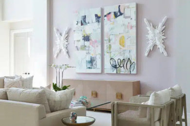 Beach style home design photo in Miami