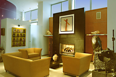 Living room - contemporary living room idea in Chicago