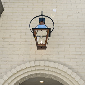 Hanchett | Rustic Lantern Light Above Arched Brick Entry | San Jose, CA