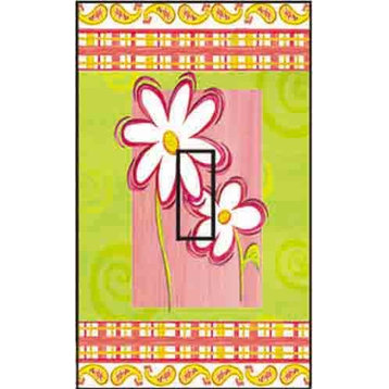Daisy Cool & Groovy Single Toggle Peel and Stick Switch Plate Cover: 2 Units