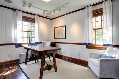 Example of a transitional home office design in DC Metro