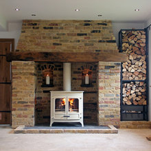 Lounge fireplace