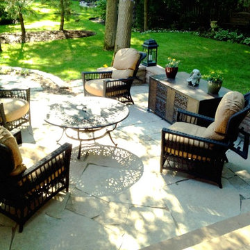Multi-Level Patio with Fire Pit & Pergola in Libertyville, IL