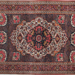 Antique Persian Bakhtiar rug 4'9 X 6'9 - Area Rugs