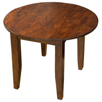 A-America Furniture Mason Round Drop Leaf Table, Macciato MASMA6100