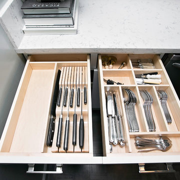 Custom Cutlery Dividers & Drawers to Maximize Small NYC Kitchen