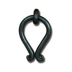 Black Iron Ring Pull - Cabinet And Drawer Handle Pulls