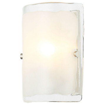 Fairchild One Light Wall Sconce in Black/Polished Nickel/Satin Brass