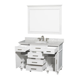 Ackley 48" inch White Finish Bathroom Vanity - Bathroom Vanities And Sink Consoles
