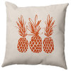 16" x 16" Pineapples Decorative Throw Pillow, Sienna