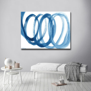'Loopy Blue' Ready2HangArt Canvas by Dana McMillan