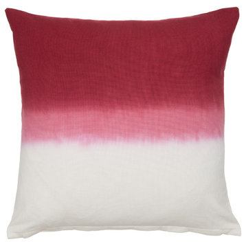 Dip Dye Decorative Pillow Cover, Red