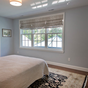 Beige and Blue Guest Room