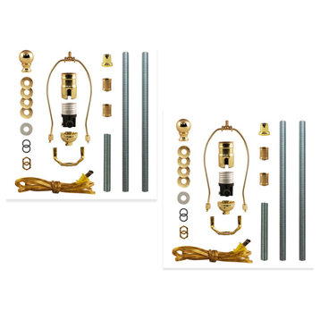 Royal Designs DIY Lamp Making Kit - Make, Refurbish, and Repair, Polished Brass,