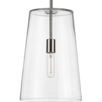 Clarion Collection Brushed Nickel 1-Light Medium Pendant