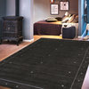 Pasargad Home Gramercy Hand-Loomed Silk & Wool Charcoal Area Rug, 7'9"x9'9"