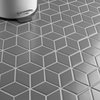 Metro Rhombus Matte Grey Porcelain Floor and Wall Tile