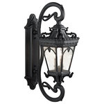 Kichler Lighting - Kichler Lighting 9359BKT Tournai - Four Light Outdoor Wall Mount - With its heavy textures, dark tones, and fine attention to detail, the Tournai Collection stands out from other outdoor fixtures. Each piece is hand-made from cast aluminum, offering quality construction that is sure to withstand even the harshest of weather conditions. Our exclusive Londonderry finish and clear seedy glass panels give the piece its unique, aged look. If you want the classic profile of the wall lantern, this Tournai outdoor lamp deserves your attention. Its 4-light design uses 60-watt (max.) bulbs to deliver lighting ideal for everyday use. Although it measures 38" high, the fixture is provided with variable height mounting hardware and is U.L. listed for wet locations.Shade Included.* Number of Bulbs: 4*Wattage: 60W* BulbType: B10* Bulb Included: No