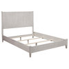 Flynn Mid Century Modern Full Size Panel Bed, Gray