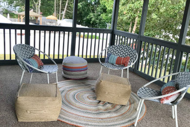 This is an example of a modern porch design in Other.