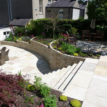 Dalkey - Sandstone steps and upper patio