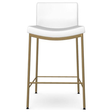 Gold with Black or White Counter Bar Stool - Canadian Made, Gold N White Counter