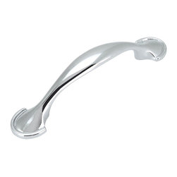 Cosmas - Cabinet Pull, 3" Hole Centers, Polished Chrome, Set of 10 - Cabinet And Drawer Handle Pulls