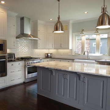 Industrial Appliances Inspire Traditional Kitchen