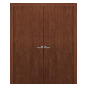 Planum 0010 Interior Double Wood Door Chocolate Ash Transitional