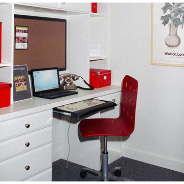 Child desk with keyboard drawer and filing drawer