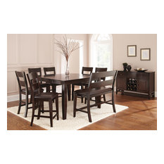 Steve Silver Company - Victoria Counter Chair, Set of 2, Espresso Cherry - Bar Stools and Counter Stools