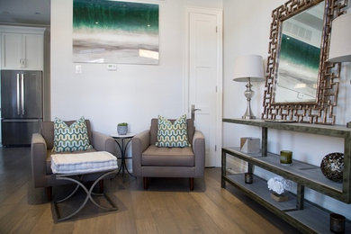 Living room - contemporary living room idea in Toronto