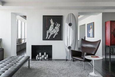 Living room - contemporary living room idea in New York