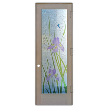 Interior Prehung Door or Interior Slab Door - Iris Hummingbird - Alder Clear...