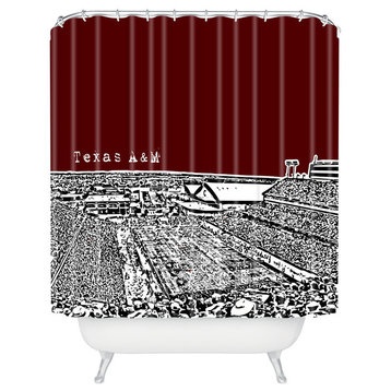 Deny Designs Bird Ave Texas A And M Maroon Shower Curtain